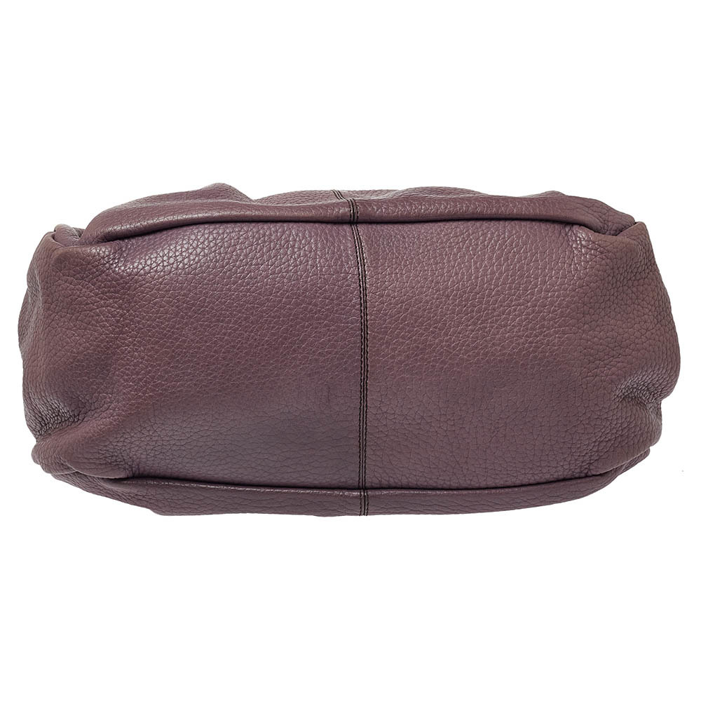 TOD'S Purple Leather Ivy Sacca Media Hobo - Picture 6 of 9